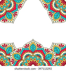 Invitation card with mandala.
