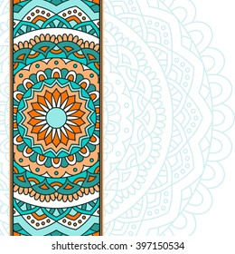Invitation card with mandala.