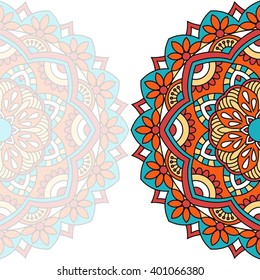 Invitation card with mandala.