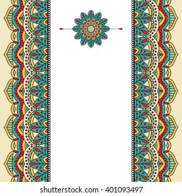 Invitation card with mandala.