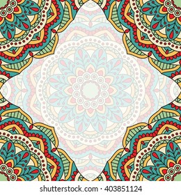 Invitation card with mandala.