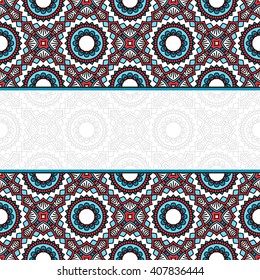 Invitation card with mandala.