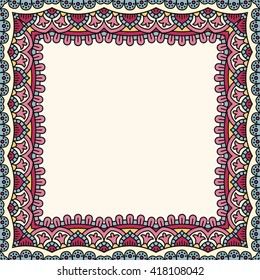 Invitation card with mandala.