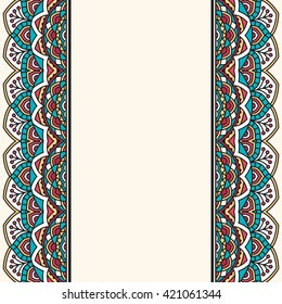 Invitation card with mandala.