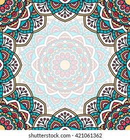 Invitation card with mandala.