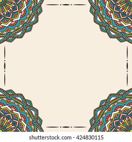 Invitation card with mandala.