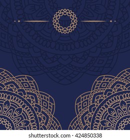Invitation card with mandala.