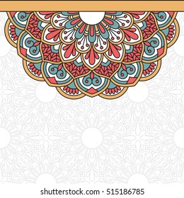 Invitation card with mandala.