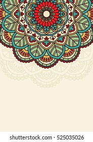 Invitation card with mandala.