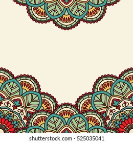 Invitation card with mandala.