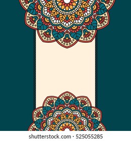 Invitation card with mandala.