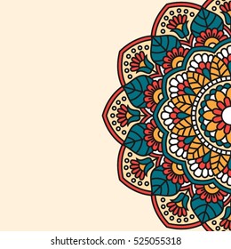Invitation card with mandala.
