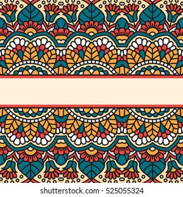 Invitation card with mandala.