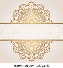 Invitation card with mandala.