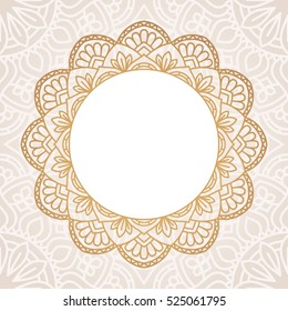 Invitation card with mandala.