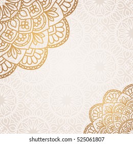 Invitation card with mandala.