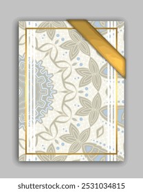 invitation card with mandala motif