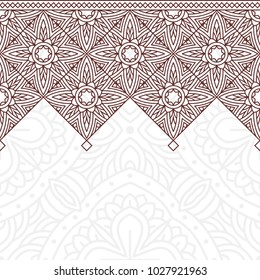 Invitation card with mandala. Vintage decorative elements