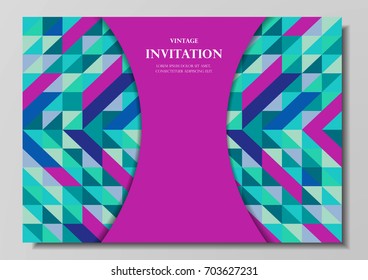 invitation card modern colorful stripe design vector