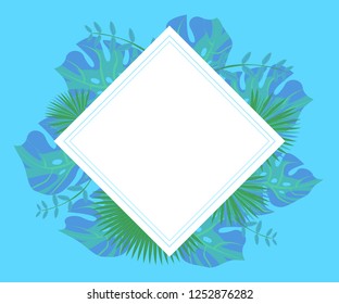 invitation card monstera proton purple, background tropical leaves plastic pink, flower frame monstera ufo green