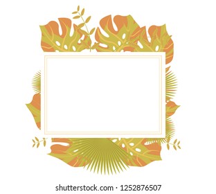 invitation card monstera proton purple, background tropical leaves plastic pink, flower frame monstera ufo green