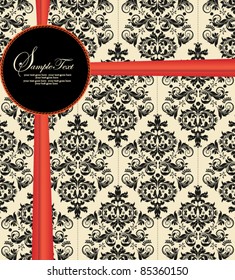 INVITATION CARD ON FLORAL BACKGROUND WITH PLACE FOR TEXT