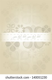 Invitation card on ornate background