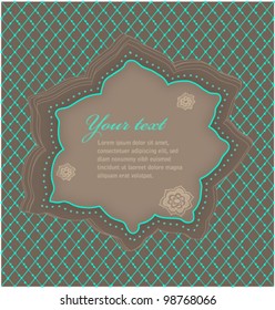 Invitation card on tiling pattern with place for text.