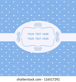 Invitation card with ornament background. Vector Illustration