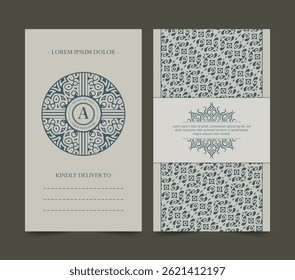Invitation Card with Ornamental Logo
