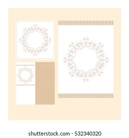 Invitation card with pastel flower ornament.Can use this card for congratulation event.