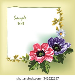 invitation card, pattern, background, floral frame
