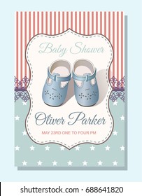 Invitation card, postcard baby shower