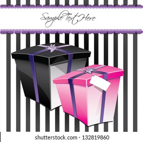 invitation card with presents