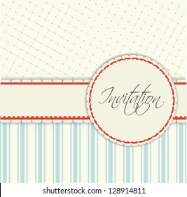 invitation card, retro colors