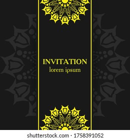 Invitation card retro round shape