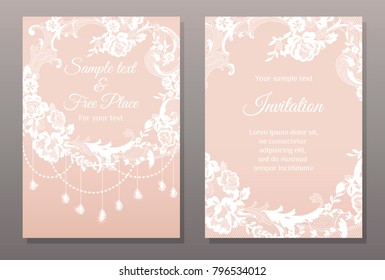 Invitation Card In Romantic Lace Style