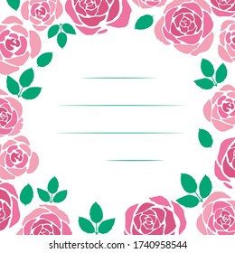 Invitation card with roses. Vector eps 10