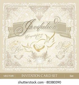 Juego de tarjetas de invitación