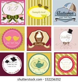 Invitation card set for various occasions