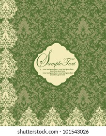 Invitation card style damask