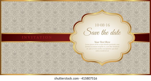 Invitation Card Template Stock Vector (Royalty Free) 415807516