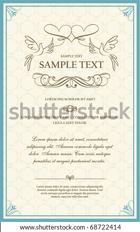 Invitation Card Template Stock Vector (Royalty Free) 68722414