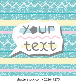 Invitation card template in 90s style 1