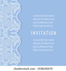 Plantilla de invitación o tarjeta con borde de marco е lacado, patrón de línea de doodle, elemento mandala. Fondo decorativo de arte de fibra de trabajo abierto para boda, tarjeta de saludo de San Valentín, invitación de cumpleaños