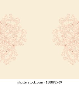 Invitation card. Template frame design for card.