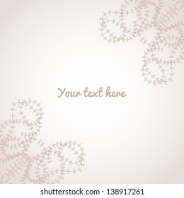 Invitation card. Template frame design for card.