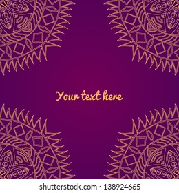 Invitation card. Template frame design for card.