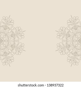 Invitation card. Template frame design for card.