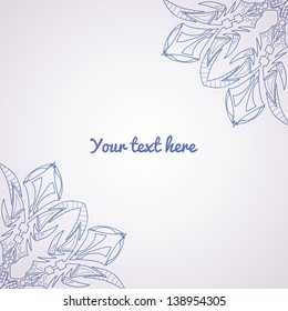 Invitation card. Template frame design for card.
